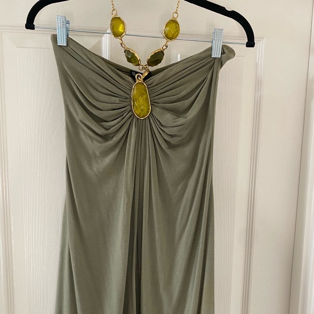 Sky strapless jewelled neckline top